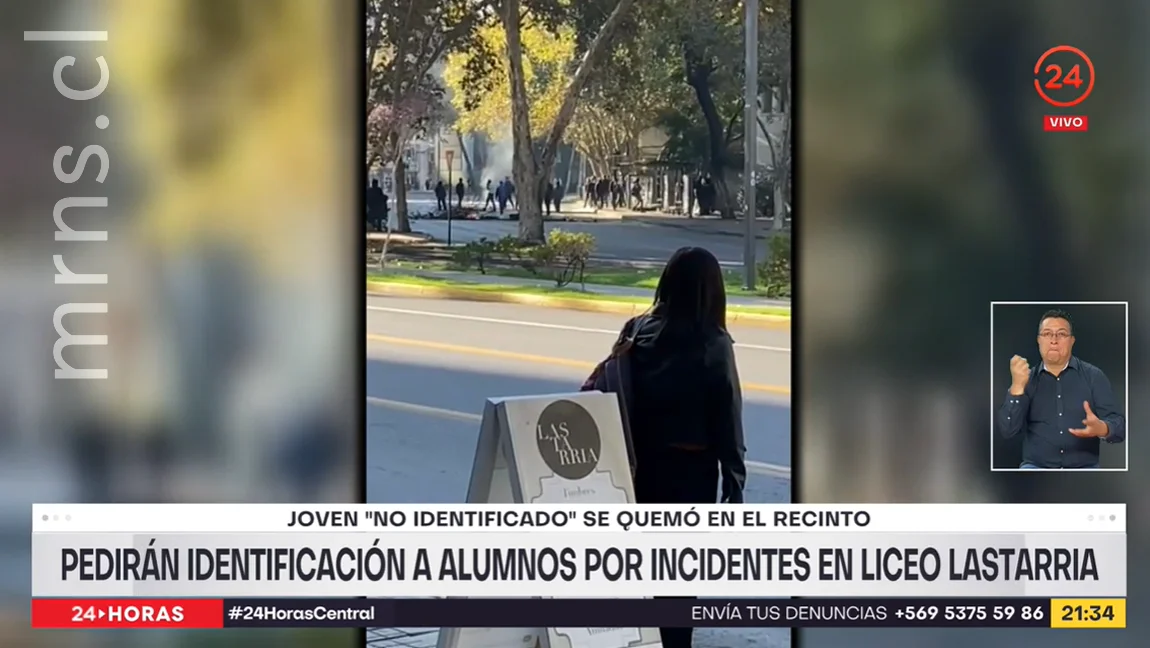 Prensa chilena informa incidentes Liceo Lastarria de Providencia